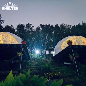 アルミニウム構造のPVC透明測地線プレハブドームハウス - Product Image 2