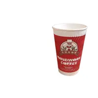 カスタムカラーサイズ使い捨て段ボールカップ8オンスホットドリンクコーヒーリップル紙コップ