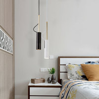 Plafonnier Led suspendu au design nordique moderne, disponible en noir et en blanc, luminaire décoratif d'intérieur, idéal pour une chambre à coucher