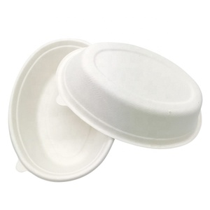 Bagazo Biodegradable de caña de azúcar, contenedor de alimentos, Bol ovalado, caja de contorneador Bio Lanch de 32oz para embalaje de alimentos - Product Image 1