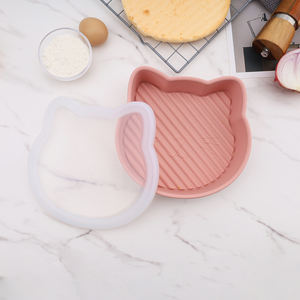 แม่พิมพ์เค้กซิลิโคนรูปแมว3D อเนกประสงค์แผ่นรองหม้อทอดอาหารเกรดแบบ DIY เครื่องมืออบขนมอบสำหรับบ้านห้องครัว - Product Image 3