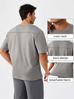 Kaos Olahraga Pria Cepat Kering, Fit Reguler, Bernapas, Berkualitas Tinggi, untuk Lari, Fitness, Kasual, Jersey Solid 100% Katun