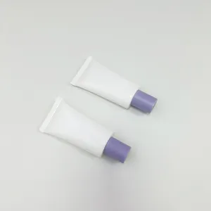 Custom Empty Plastic Squeeze Tubes 30ml 50ml 80ml 100ml 120ml Sunscreen Lotion Tube Flat Oval Tube with Round Matte Screw Cap