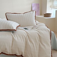 Ensemble de couette en velours de lait doux double face, certifié Oeko-Tex 100 Premium, polyester, plié, pour hôpital, maison, hôtel, nouveau design, literie