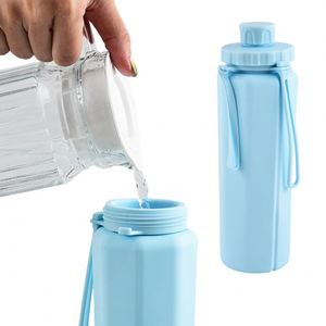 China Silicone Folding Mug Outdoor Sports Water <b>Bottle</b> Portable Mug Drop-proof Travel Water <b>Bottle</b> for Gym - Product Image 4