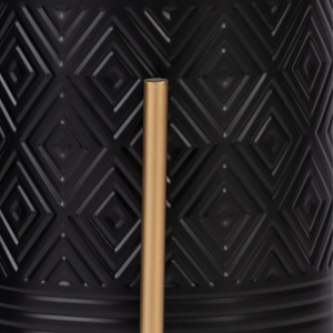 Fioriere Moderne Nere con Supporto in Metallo Dorato per Arredamento Interno e Esposizione in Soggiorno - Product Image 5