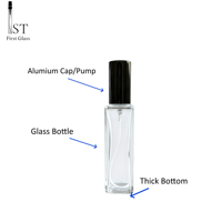 Flacon de parfum en verre transparent de 20 ml, flacon pulvérisateur, boîte en papier blanche et noire pour parfum avec insert en éponge, boîte pliante en papier, impression personnalisée
