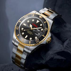 Drioshipping Luxury Automatic Mechanical <b>Wrist</b> <b>Watch</b> for <b>Men</b> 18mm Stainless Steel Alloy Customizable Logo Calendar Fashion - Product Image 3