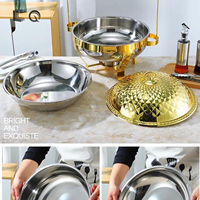 Ensemble de plats chauffants de luxe pour hôtel, restaurant, mariage, réchaud alimentaire pour événements, chef, buffet, plats chauffants