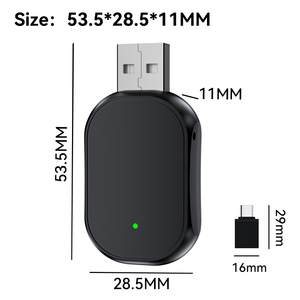 Black Mini Portable Carplay Wireless <b>Adapter</b> 2 in 1 Adaptador Carplay for Car Connectivity - Product Image 2