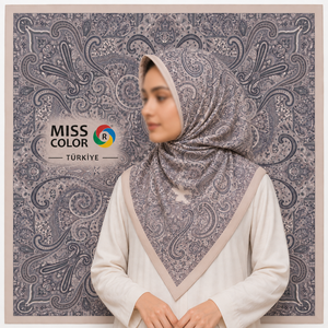 Foulard carré en voile imprimé de luxe, toucher coton premium, respirant, hijab turc, vente en gros OEM - Product Image 6
