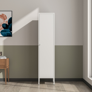 Armoire de rangement en acier à une porte, nouveau design pour chambre à coucher, structure assemblée avec serrure à clé - Product Image 4