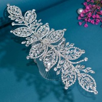 Accessoires de cheveux de mariée de luxe en strass perlés et appliqués en cristal pour robes de bal et décorations