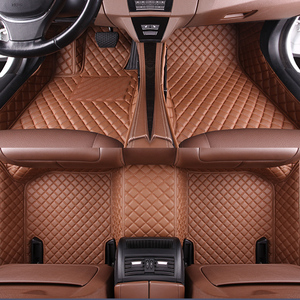 Tapis de sol de voiture sur mesure en cuir véritable 3D imperméable et résistant à l'usure, épaisseur 5 mm, ensemble complet avec surpiqûres en losange, Série 1 - Product Image 6