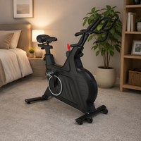 Vélo de spinning Maketec avec volant d'inertie de 18 kg et frein à friction, capacité de 120 kg, idéal pour la maison, le studio et l'entraînement intensif