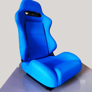 LO03 調整可能なスポーツカーレーシングシート PVC素材 ブラック レッド ブルー カラー 改造レーシングシート - Product Image 3