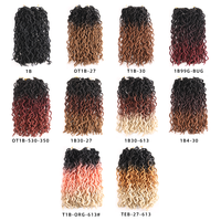 Perruque synthétique pour femme, 18 pouces, 100g, style Gypsy Faux Locs, tressée torsadée au crochet, bouclée effet papillon naturel