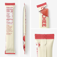 Sachet d'emballage vertical personnalisé imprimé pour bâtonnets glacés, protéinés, résistants à l'humidité, scellés à l'arrière, pour aliments, snacks et gelées