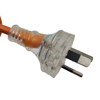 Câble d'alimentation avec prise australienne 3 broches et cordon d'extension IEC C13 femelle verrouillable H05VV-F 3G1.0mm² 10A 250V Orange Lock C13