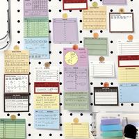 Notes autocollantes multifonctionnelles en papier rectangulaire, liste de tâches, liste de points à réfléchir, planificateur quotidien portable