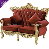 Chaise royale dorée de luxe pour événements, meubles d'événements bon marché en Chine, pédicure antique, reine et roi