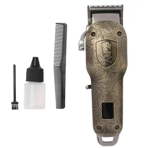 Nuovo Arrivo Tagliatore di Capelli Professionale Olio Testa Intaglio Strumenti di Forbici Forbici del Salone Portatile Elettrico Clippers con USB