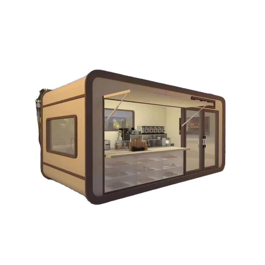 A1 높은 가시성 애플 캐빈 편안한 장식과 샌드위치 패널 모바일 조립식 캐빈으로 만든 휴대용 작은 집