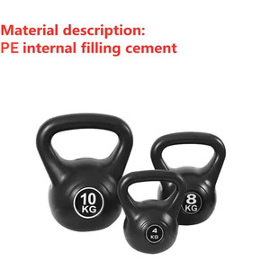 VIGFIT Cloches de bouilloire en ciment noir de haute qualité de <span class=keywords><strong>10kg</strong></span> pour salle de sport Musculation Logo personnalisé Offre Spéciale Kettlebell de fitness - Product Image 6