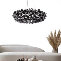 Lustre italien créatif en forme de pétales, lampe LED décorative artistique en forme de fleur pour salon, chambre, bureau, salle à manger, design français, CRI 95