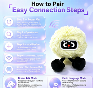 Jouet en peluche parlant pour animaux de compagnie, jouet en peluche interactif IA, poupée en peluche avec écran facial, compagnon IA mignon et moelleux, jouet intelligent pour enfants - Product Image 5
