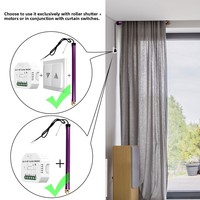 Módulo de Relé para Cortinas Inteligentes WIFI Tuya, Control Remoto Universal para Interiores, Material de PC, Temporizador por APP, Control por Voz