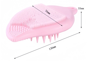 Cepillo de Silicona para Eliminar Puntos Negros de Doble Cara, Limpieza Profunda, Masajeador de Cuero Cabelludo, Impermeable, Reutilizable, Precio Bajo para Compras Mixtas - Product Image 2