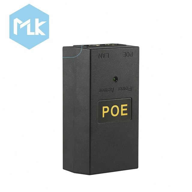 MLK 24V  0.5A Poe Injector Power Over Ethernet ABS Desktop Power Supply for Network Device