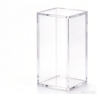 Tube de baume à lèvres carré personnalisable, conteneur vide pour rouge à lèvres, base noire mate, dessus argenté, emballage cosmétique pour stick de baume à lèvres