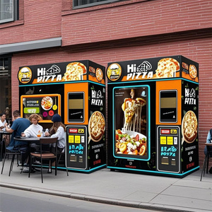Máquina Expendedora de pizza comercial al aire libre con pantalla táctil de 55 pulgadas de alta calidad, fabricante de comida rápida caliente con función automática - Product Image 1