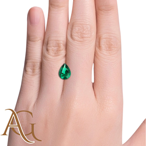 Peras Esmeralda colombianas cultivadas en laboratorio, piedras preciosas sueltas hidrotermales en forma de pera para joyería, Esmeraldas creadas de 3 a 4x4mm x 5mm - Product Image 5