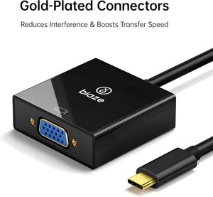 อะแดปเตอร์แปลง USB C เป็น VGA แบบเสียบใช้งานได้ทันที สำหรับสมาร์ทโฟน รองรับการแสดงผลวิดีโอ 1080P60Hz ไปยังทีวี/โปรเจคเตอร์ - Product Image 6