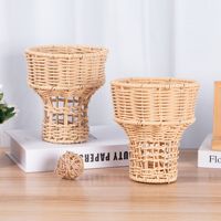Keranjang Es Krim Model Kustom, Keranjang Es Krim Anyaman Rotan Bambu Buatan Tangan Shandong, Rangkaian Bunga Genggam