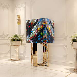 Armadietto di lusso in legno massello con pittura colorata fatta a mano mosaico Design per la casa o Hotel <span class=keywords><strong>soggiorno</strong></span> mobili - Product Image 1