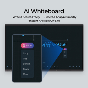 Panel Interactivo para Conferencias 4K de 65 Pulgadas, Pantalla Táctil Android 14, Pizarra Blanca 4+32G con Cámara, Minutas de Reuniones con IA - Product Image 3