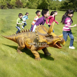 Oyun Alanı Ekipmanları Uzaktan Kumandalı Çocuklar İçin Yürüyen Animatronik Robotik Ankylosaurus Dinozor Köpek Evcil Hayvan - Product Image 3