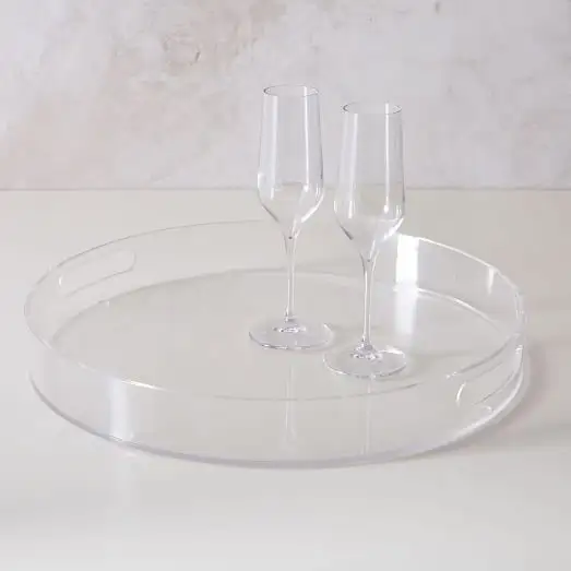 Nampan Akrilik Bundar Perspex Shot Glass Tray