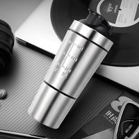 Bouteille d'eau sport 20 oz, shaker à protéines en acier inoxydable pour fitness et gym