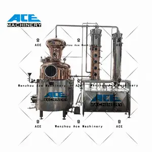 Ace Stills 1200L Continuous Fractional Still Gin Vodka White Spirit Whiskey Used Copper Steam Alcohol Distillation Equipment