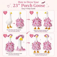 Décoration de jardin extérieure en tissu pour costume de canard d'Halloween |   Imprimé citrouille rose et fantôme avec bordure en dentelle |   Costume pour Porch Goose