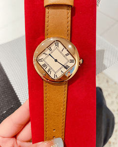 Reloj mecánico automático moderno y elegante con esfera empotrada en forma de diamante, correa de piel de becerro, resistente al agua para uso diario - Product Image 4