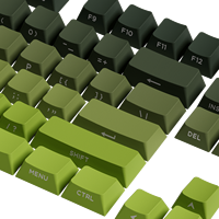 Akko orman degrade klavye tuş takımı Shine-Through yan baskılı 135-Key MX anahtarı uyumlu Keycaps