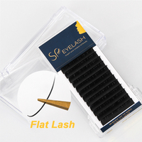Extensions de cils plates SP Eyelash Ellipse, noir mat, pointes fendues, pour artistes en cils, vente en gros, fournitures en vrac pour salons