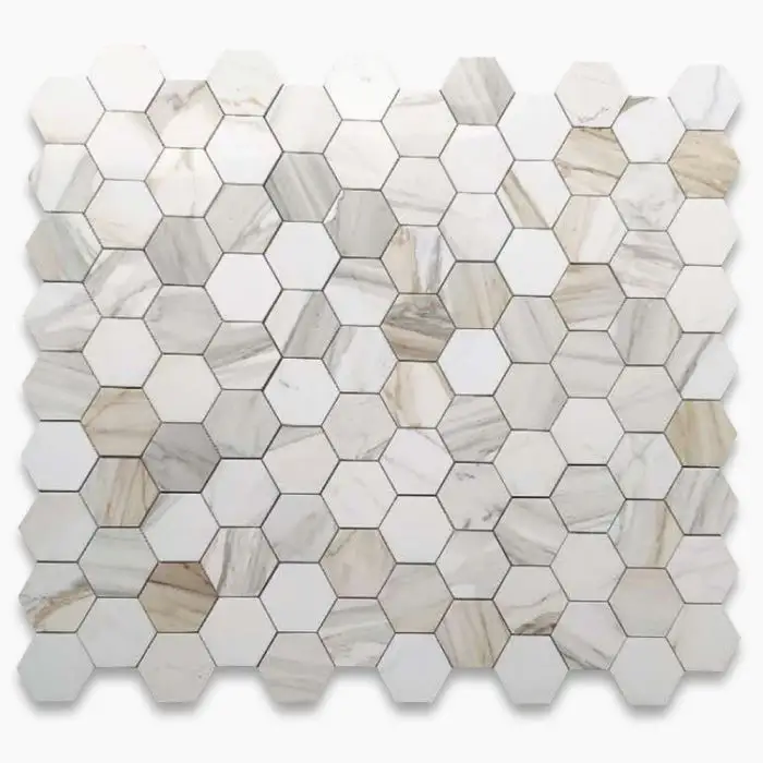Herringbone White Carrara Marble Wall Peel And Stick Mosaic Tile For Bathroom Decoration