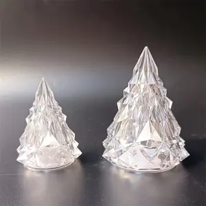 Yaratıcı temizle kristal LED noel Led gece ışığı noel ağacı işık Xmas ev dekorasyonu için